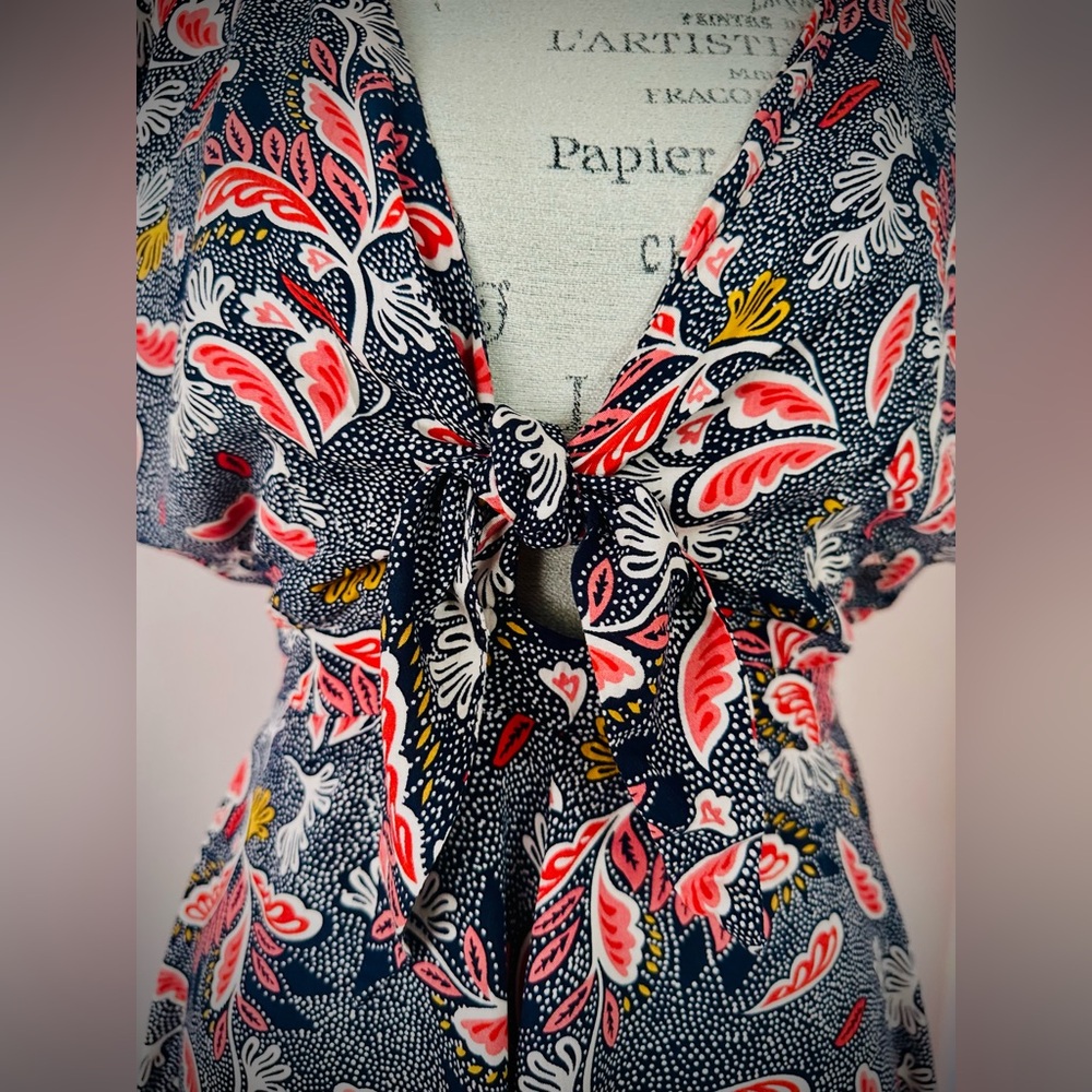Lulus Floral Tie-Front Romper